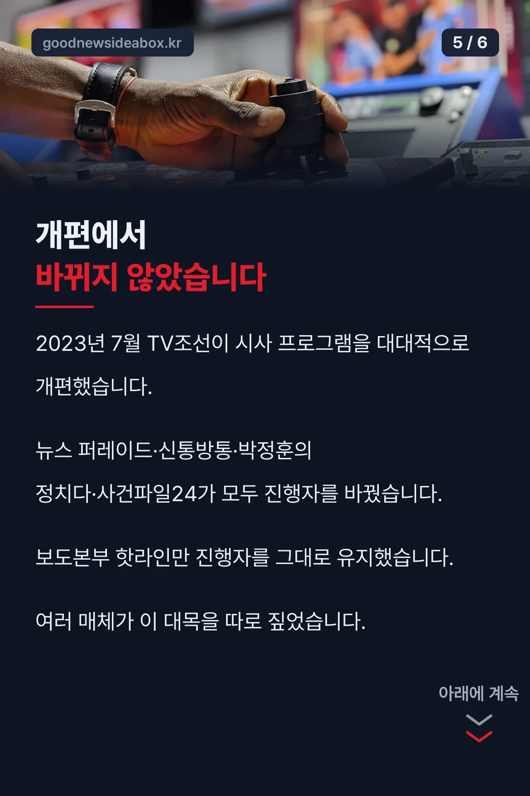 2023년 개편에서의 위치
