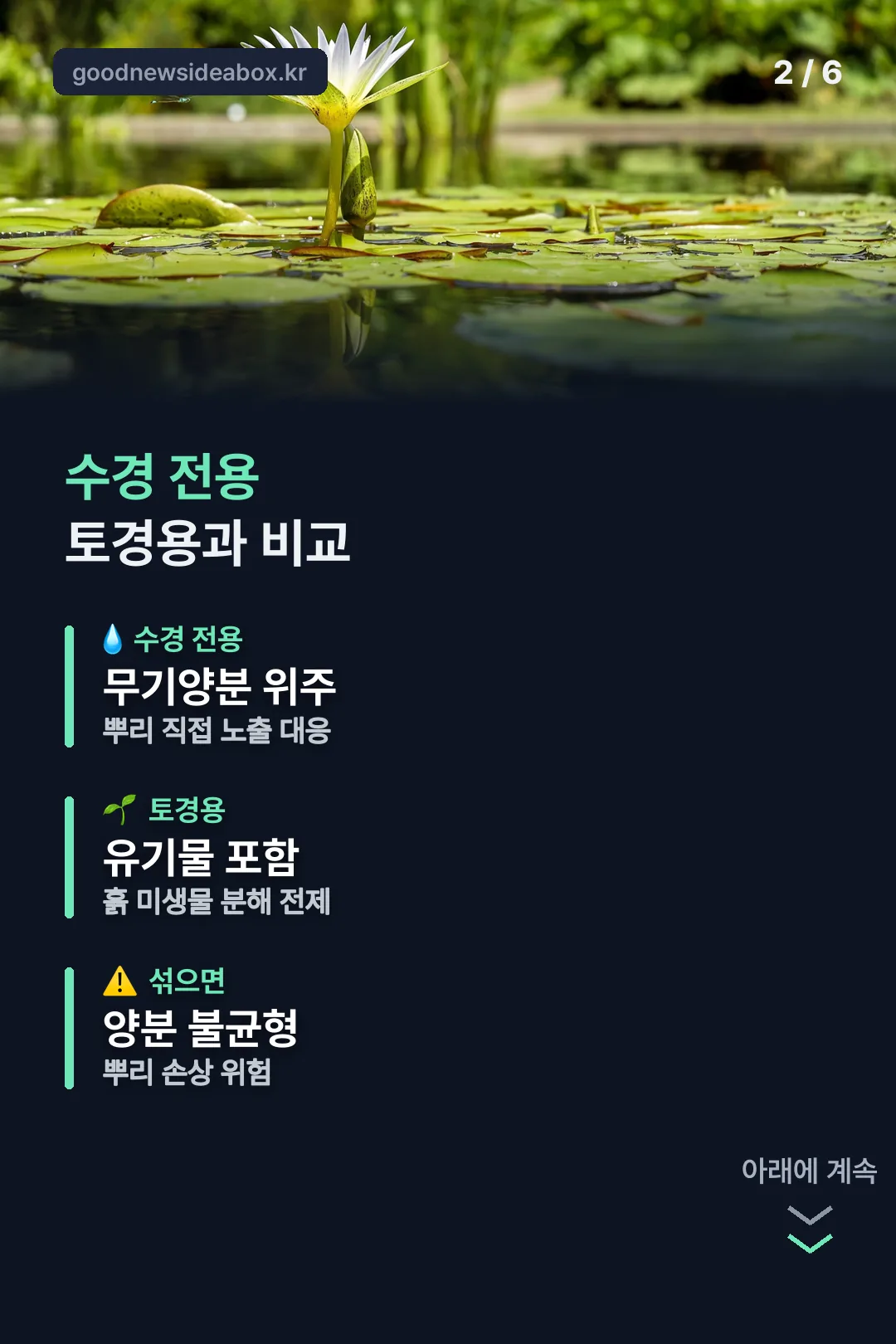 수경 전용과 토경용 비교