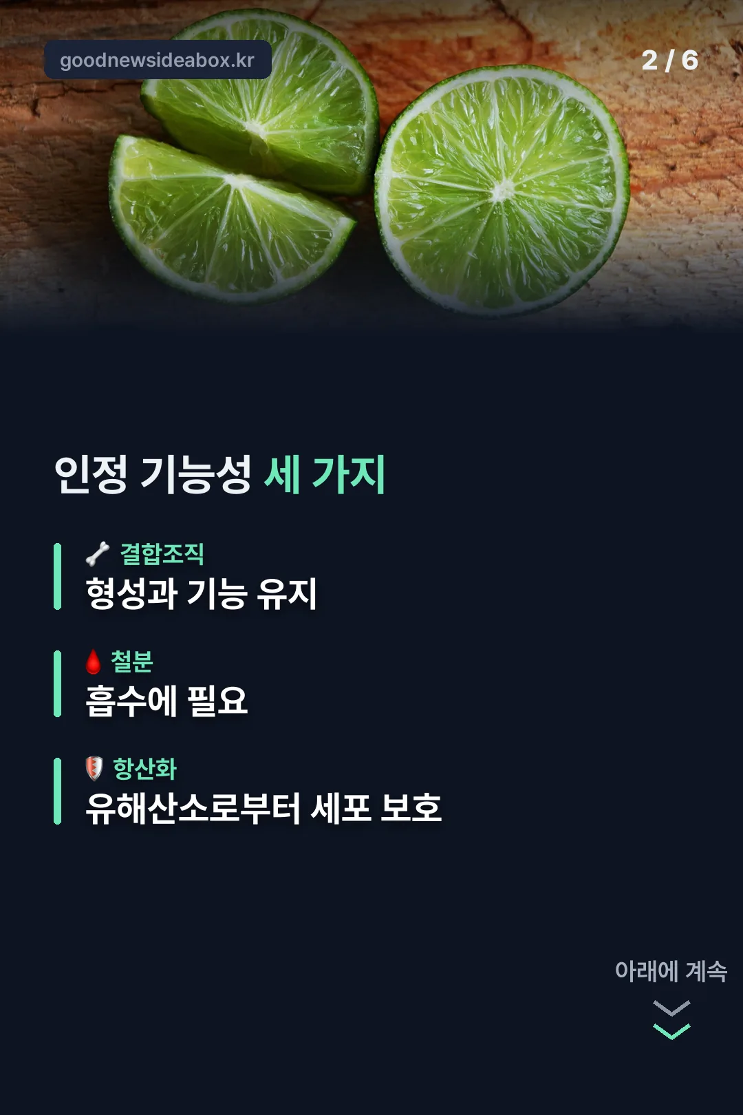 식약처 인정 기능성 세 가지